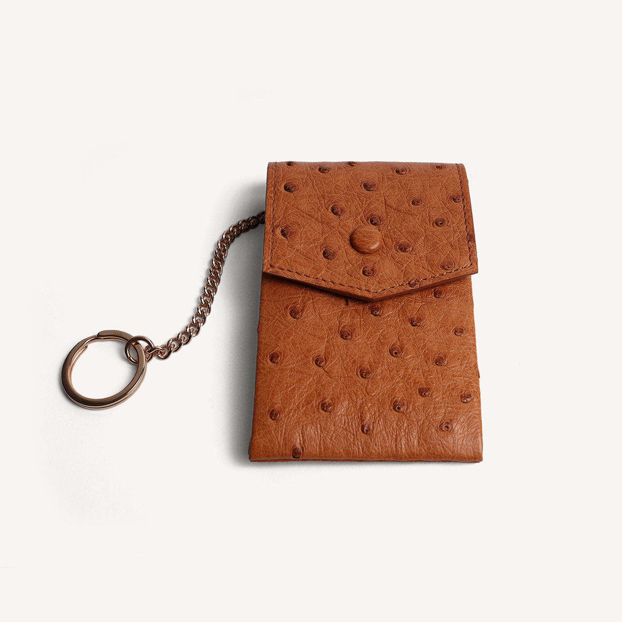 Ostrich Key Pouch - Tan - Swaine Group Ltd