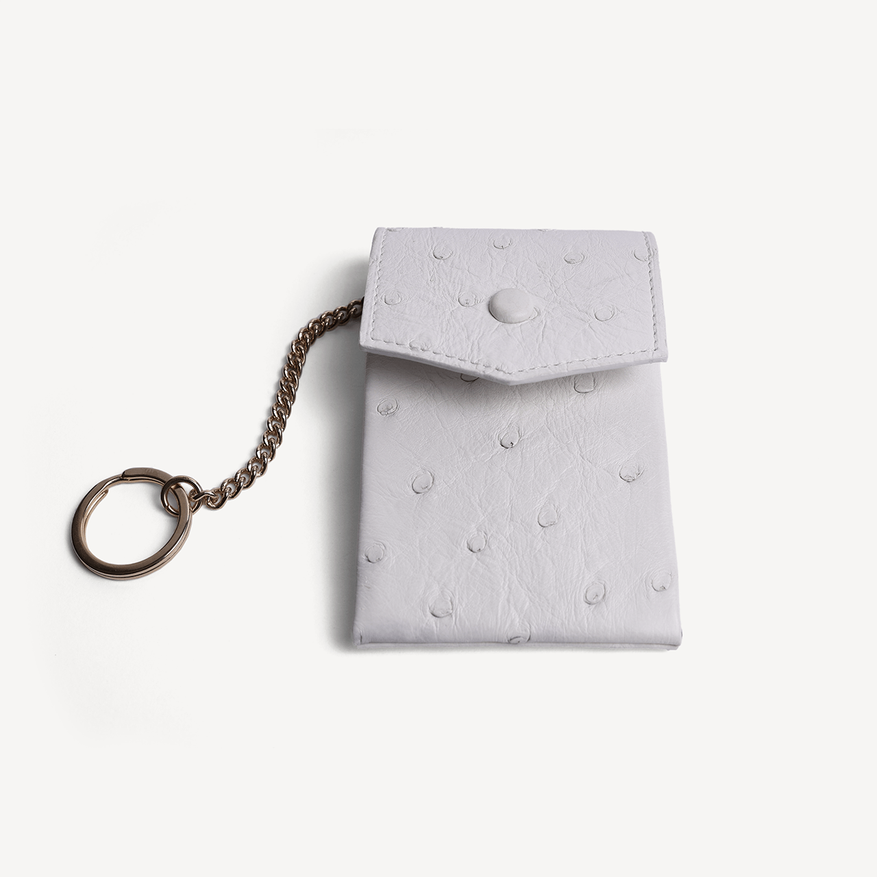 Ostrich Key Pouch - White - Swaine Group Ltd
