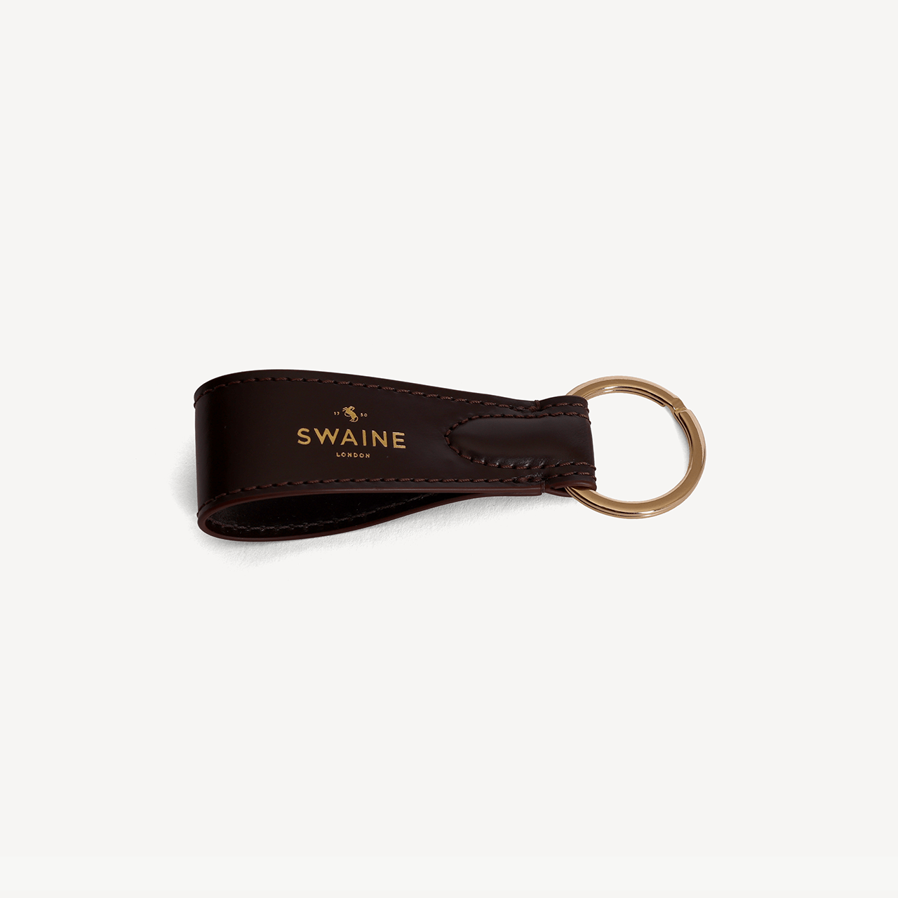 Swaine Keyring - Havana with Gold Embossing - Swaine Group Ltd