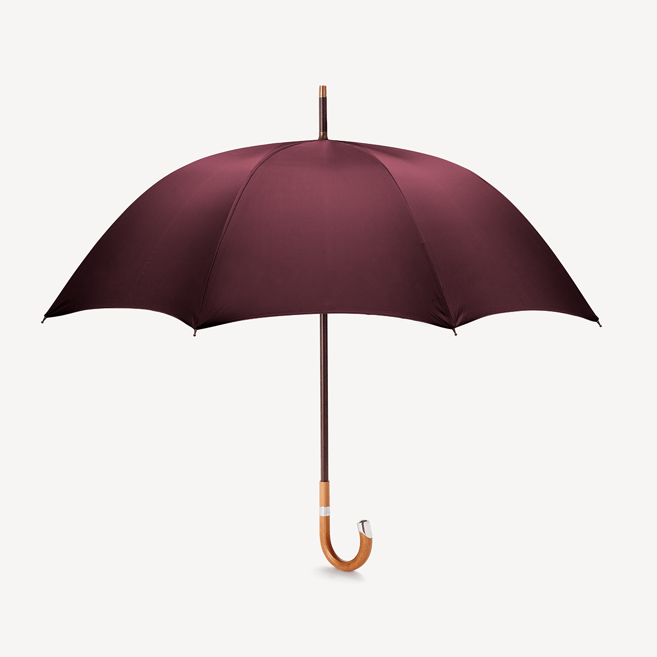 Malacca Prince of Wales Umbrella for Men - Burgundy - Swaine Group Ltd