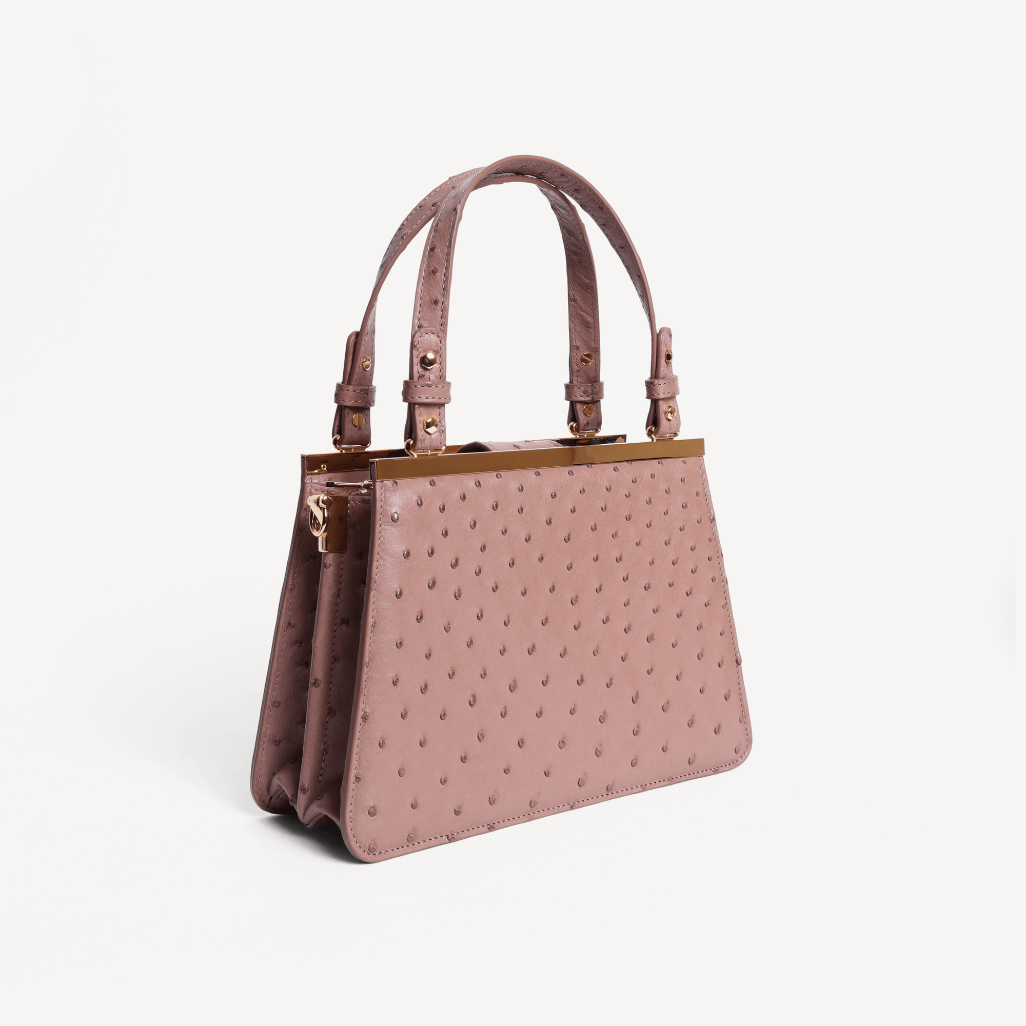 Limited Edition Margot In Ostrich Leather - Taupe - Swaine Group Ltd