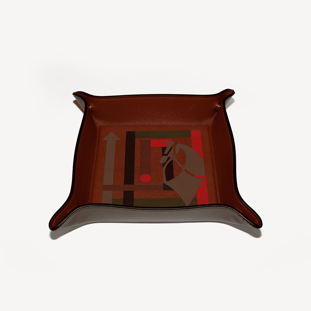 Trinket Tray Small in Green & Tan - Swaine Group Ltd