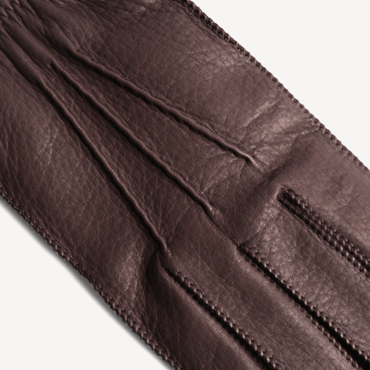 Men's Leather Nappa Gloves - Dark Brown - Swaine Group Ltd