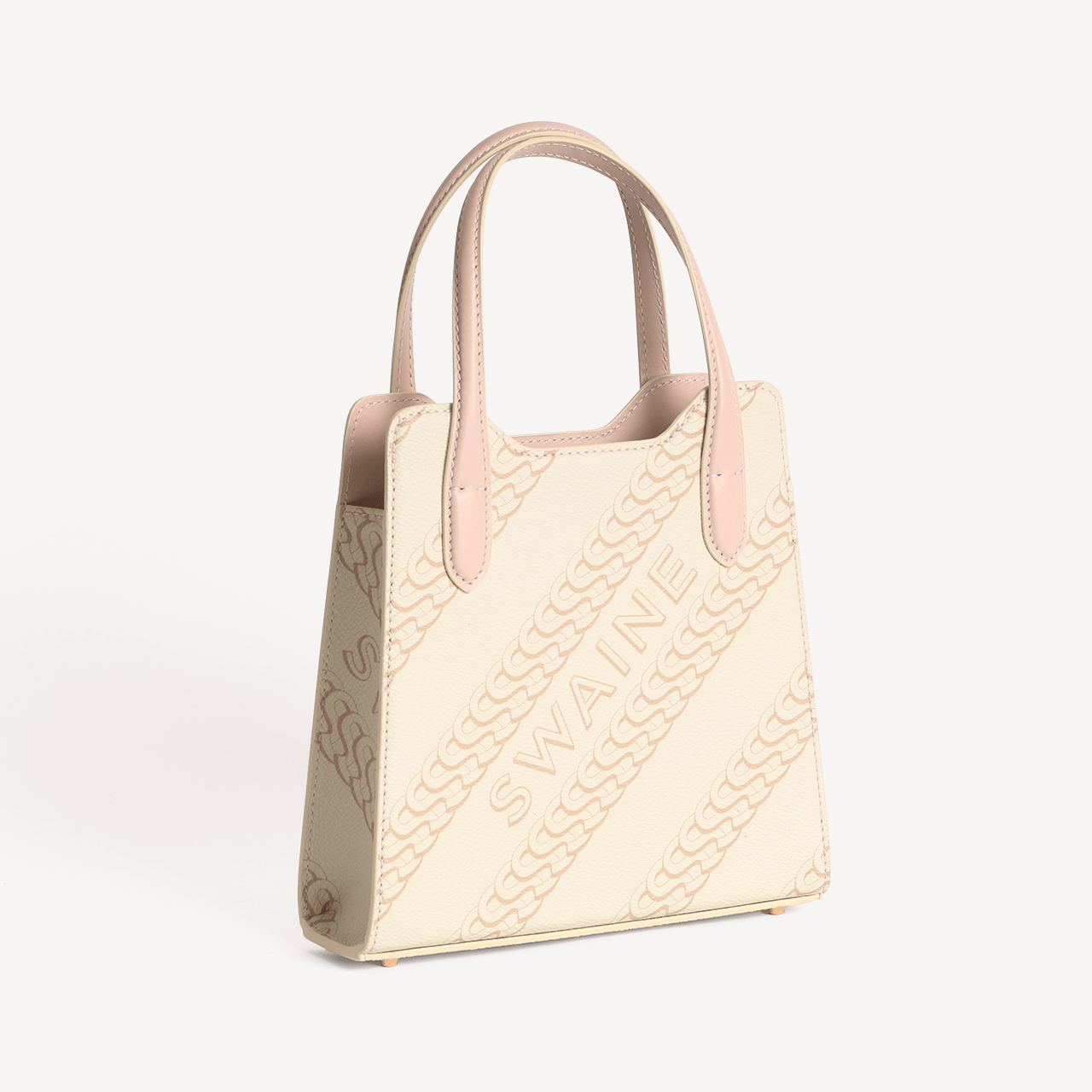 Mini Swaine Small Monogram Print - Beige - Swaine