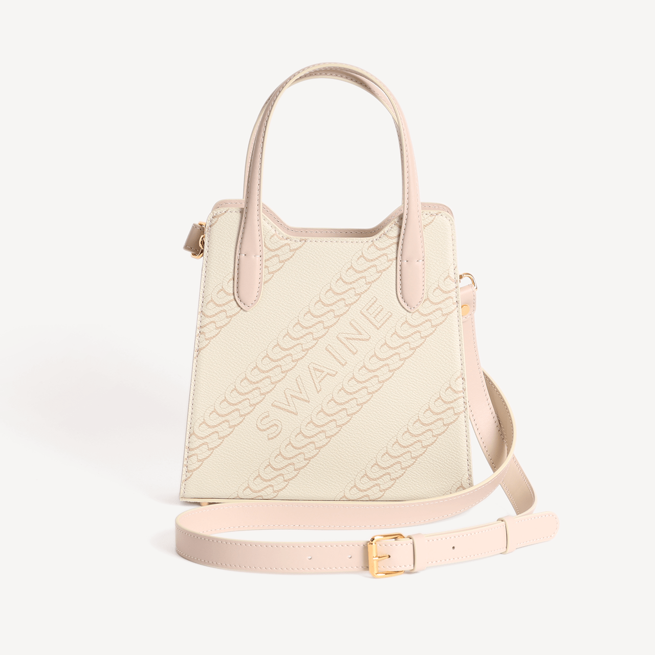 Mini Swaine Small Monogram Print - Beige - Swaine