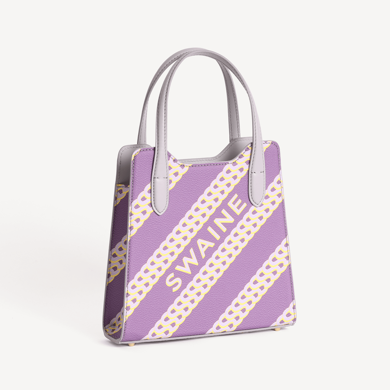 Mini Swaine Small Monogram Print - Yellow & Lilac - Swaine