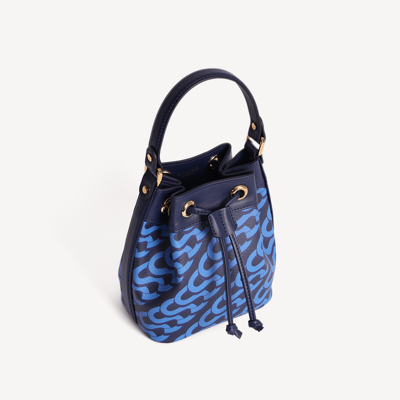 Pouch Bag Medium Monogram Print - Blue - Swaine