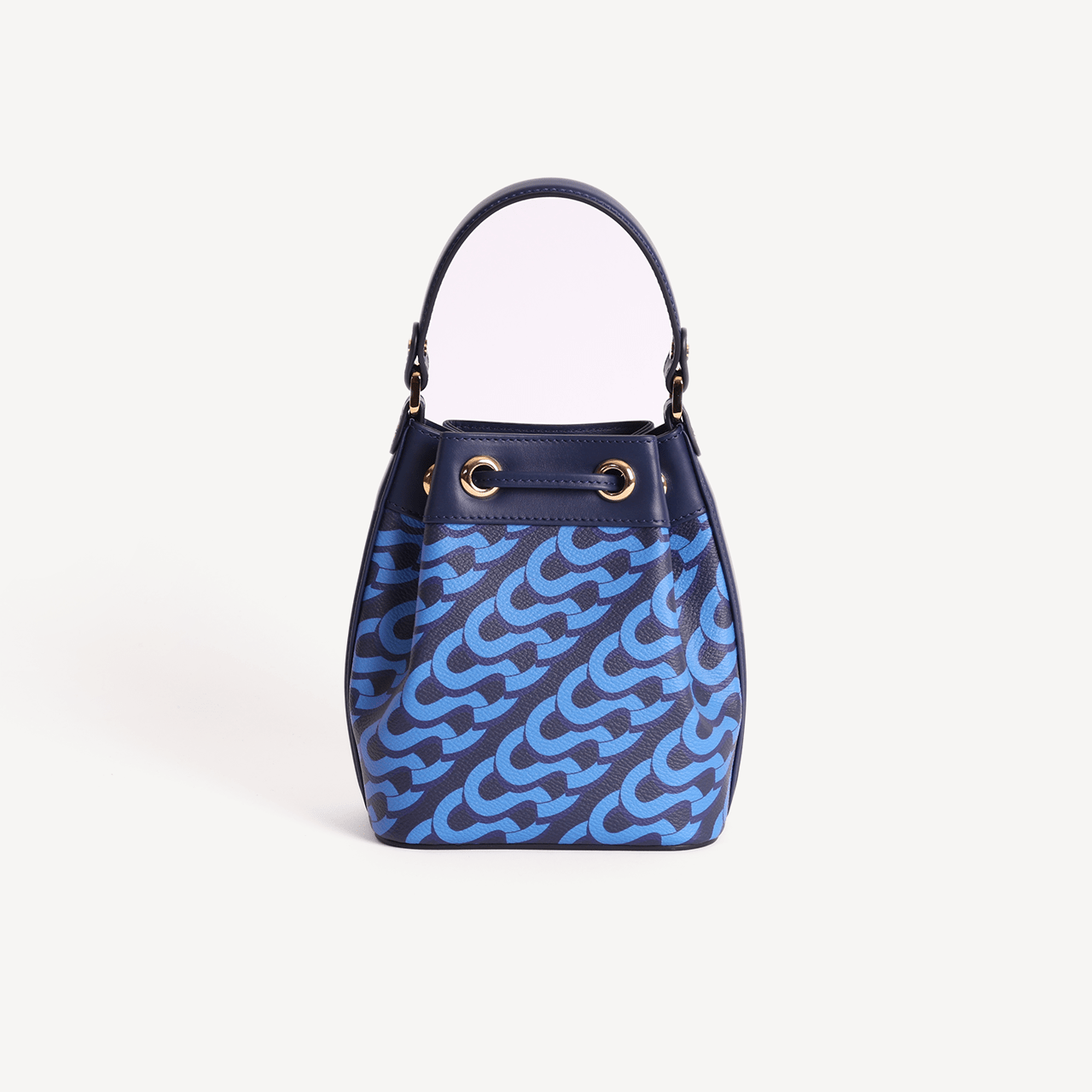 Pouch Bag Medium Monogram Print - Blue - Swaine