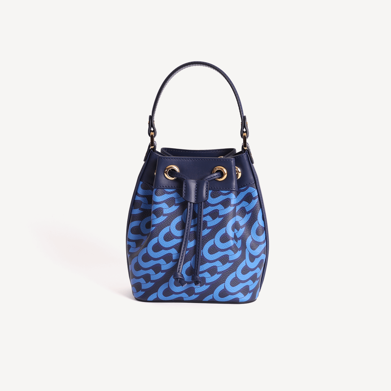 Pouch Bag Medium Monogram Print - Blue - Swaine