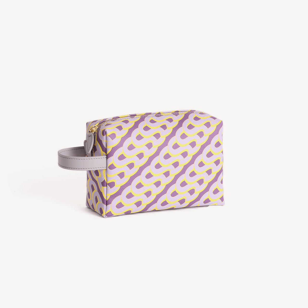 Washbag Medium Monogram Print - Yellow & Lilac - Swaine