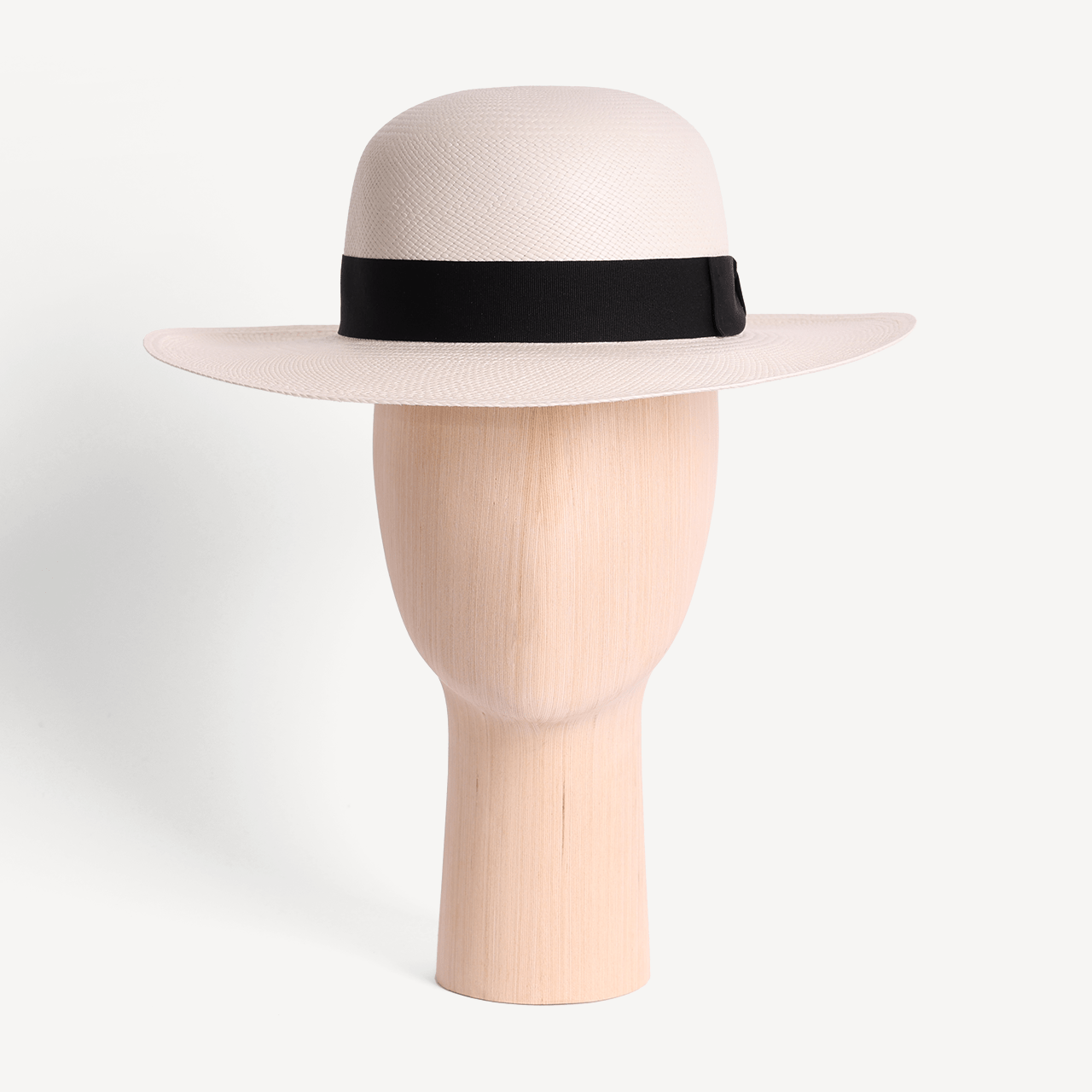 Brisa Panama Toquilla Straw - White with Black Band - Swaine