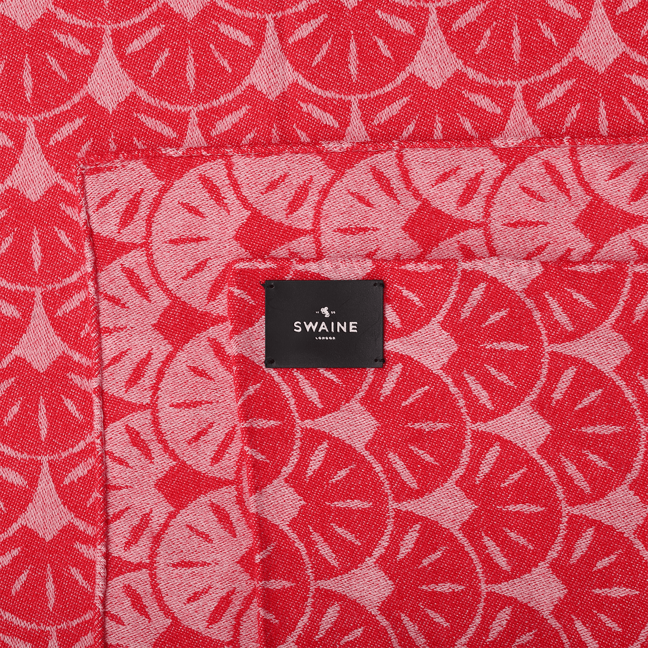 Portofino Square Scarf - Red and White - Swaine