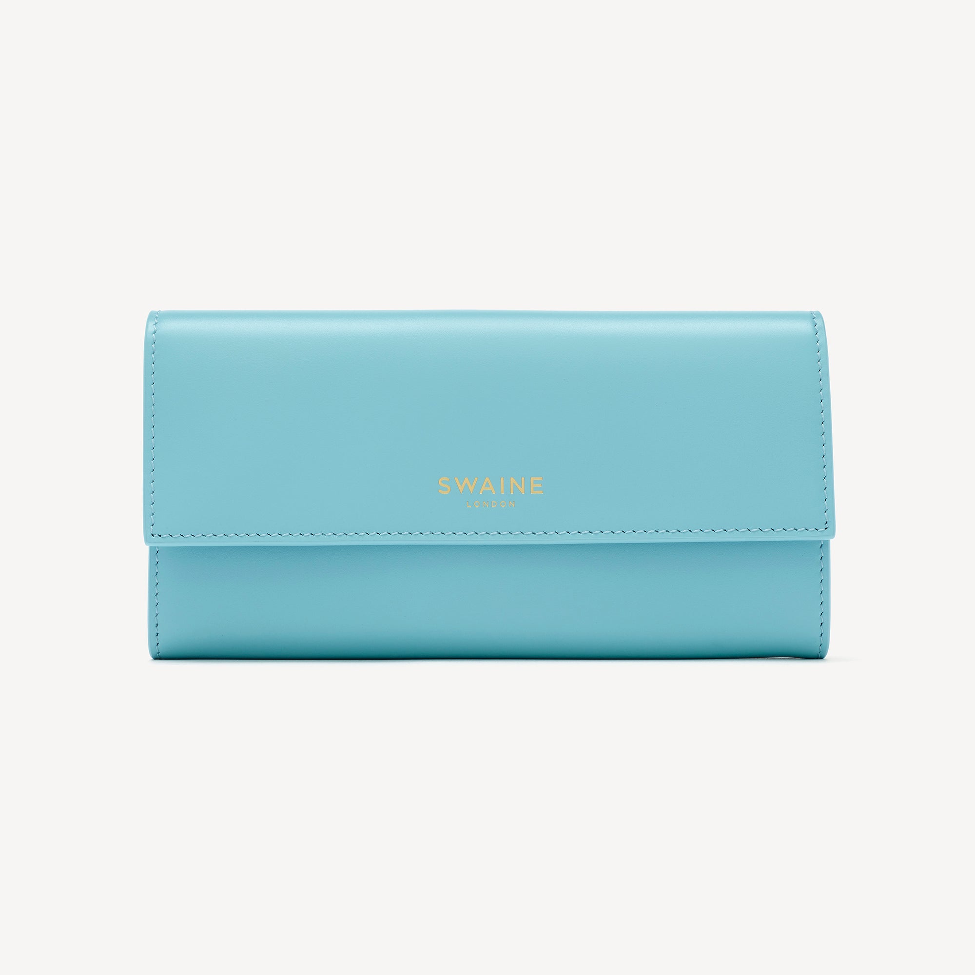 Blue Leather Wallet for Women