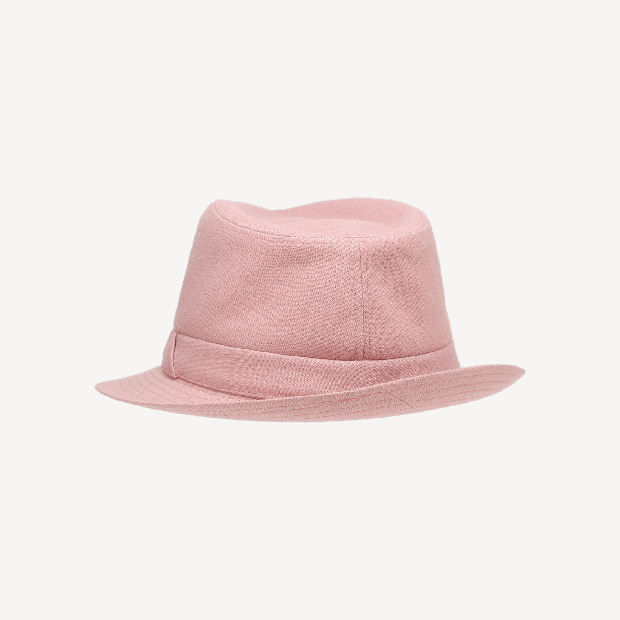 Linen Trilby - Dusty Pink Linen