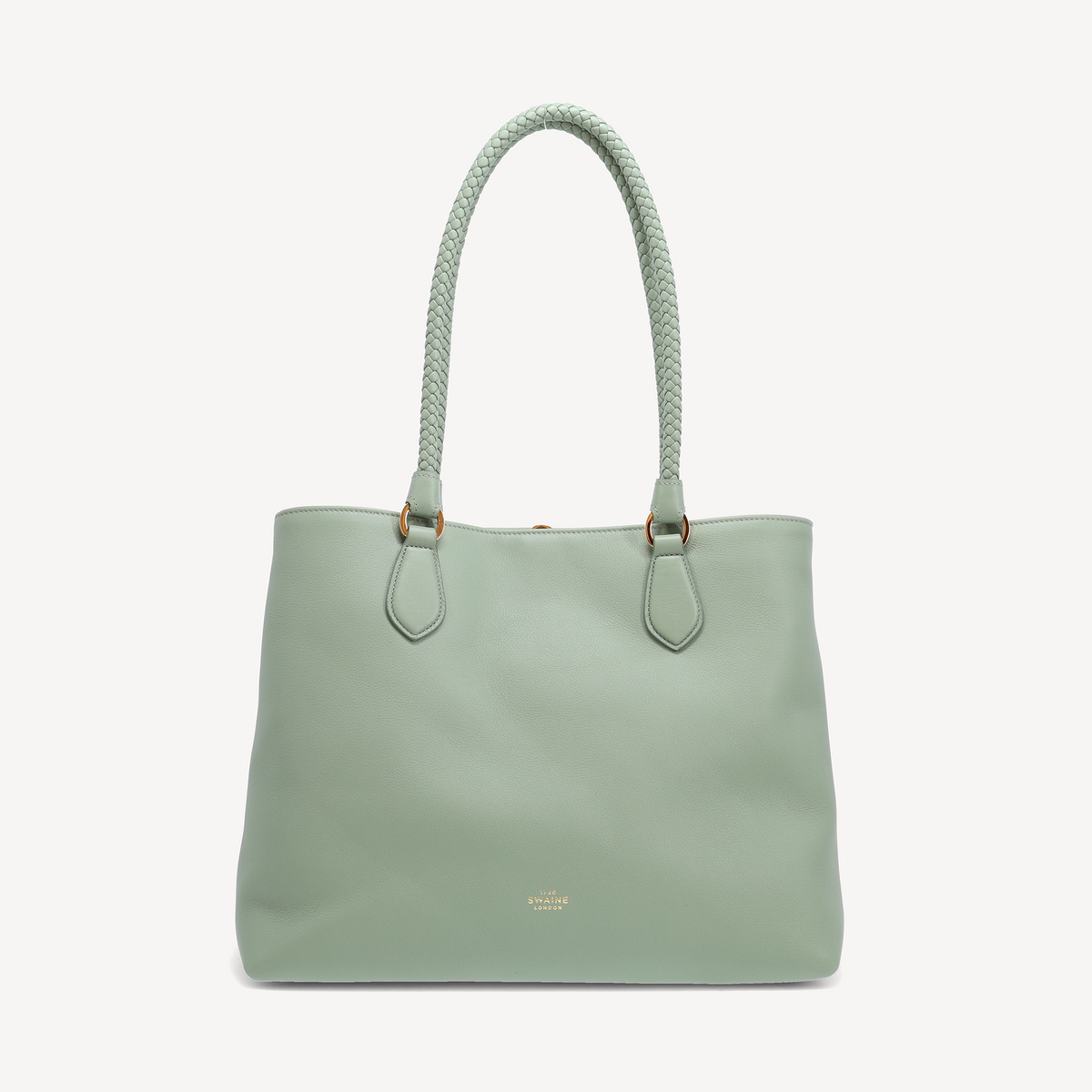 Malibu Handbag - Dark Sage Calf (Polished Brass)