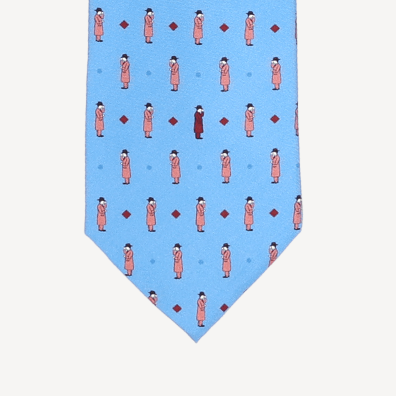 Silk Tie - Light Blue with Hat - Swaine Group Ltd