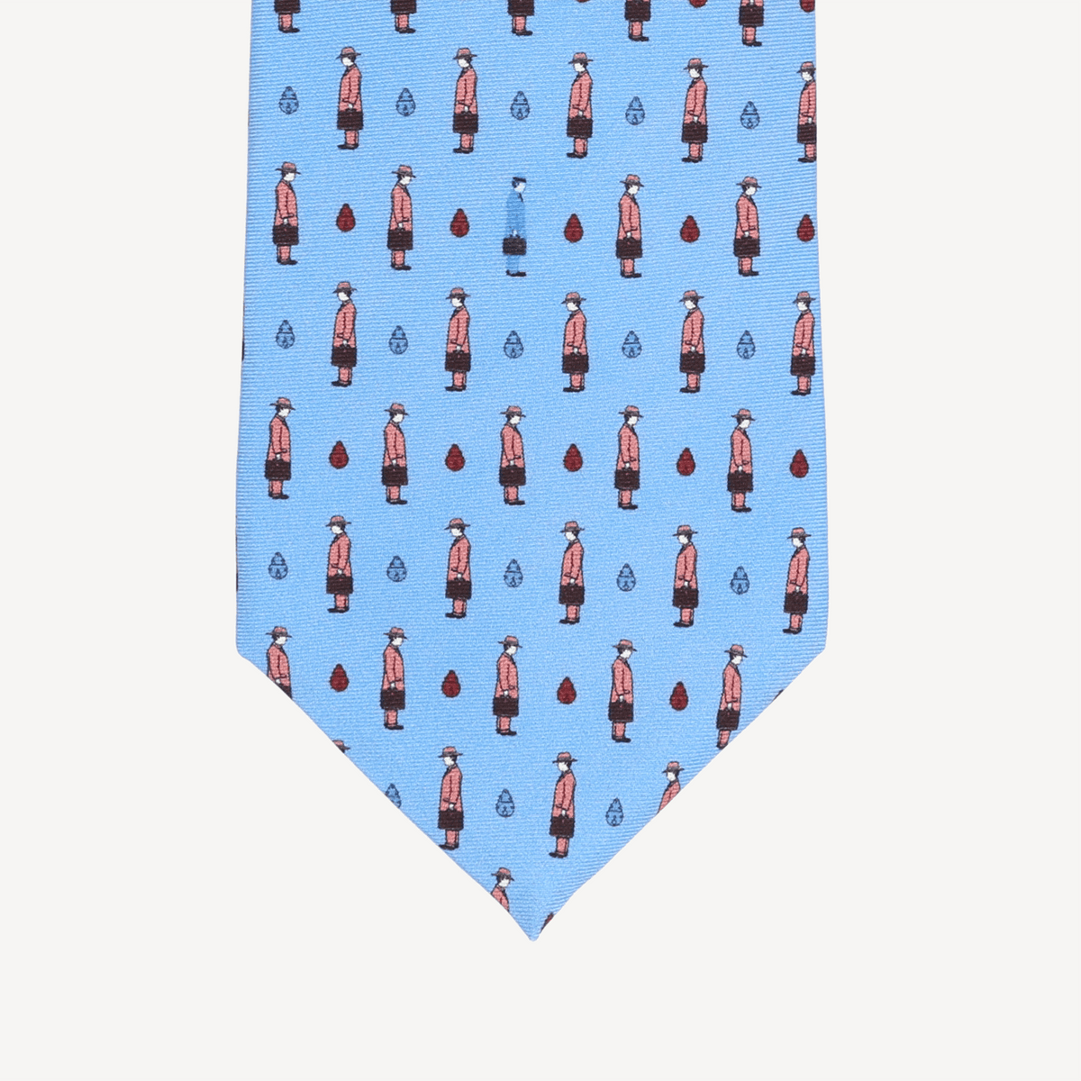 Silk Tie - Light Blue with Briefcase - Swaine Group Ltd