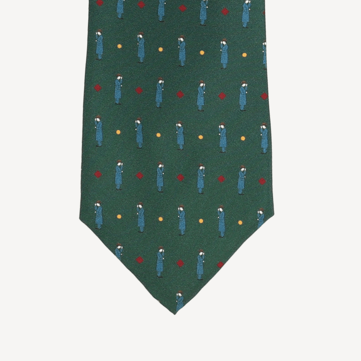 Silk Tie - Dark Green with Hat - Swaine Group Ltd