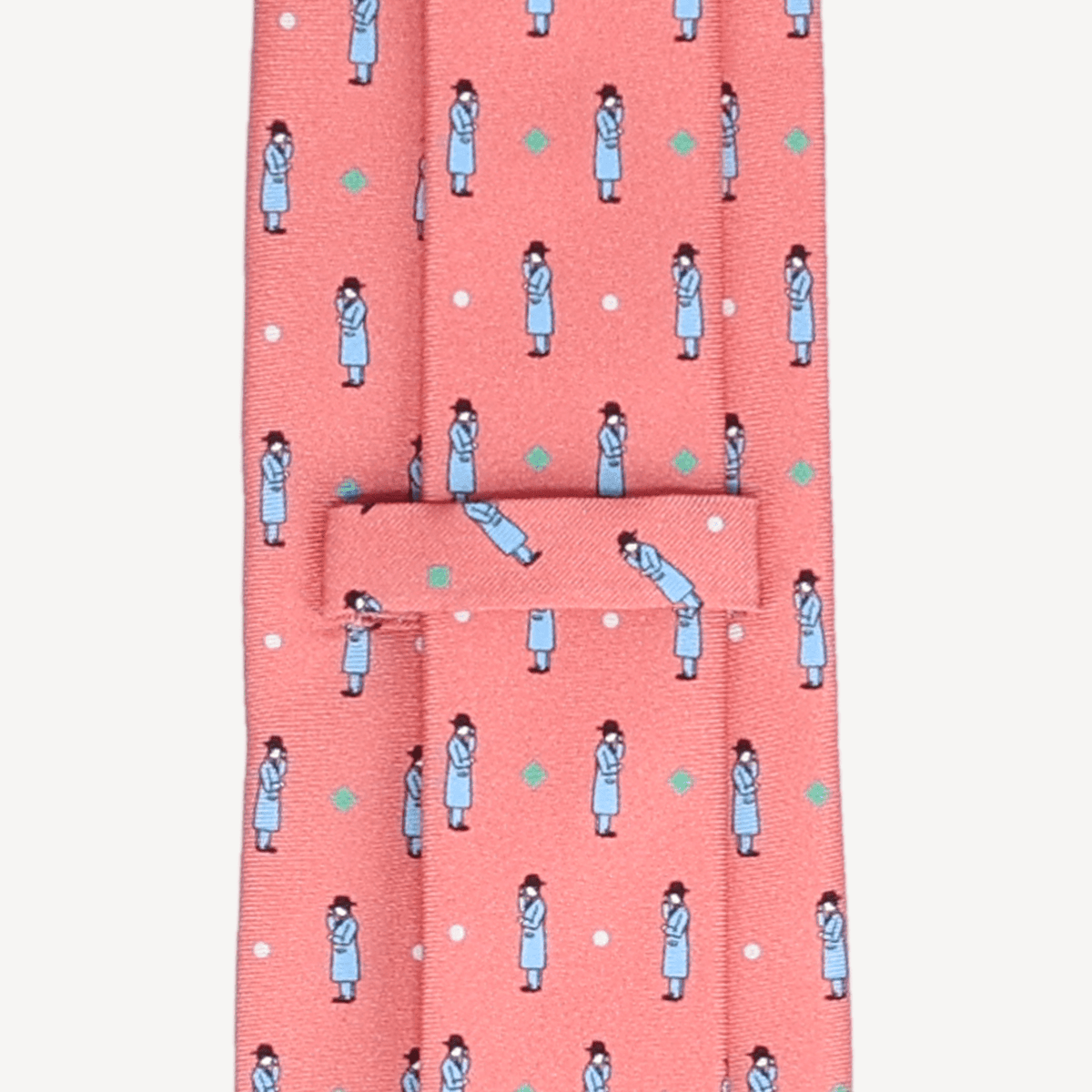 Silk Tie - Light Pink with Hat - Swaine Group Ltd