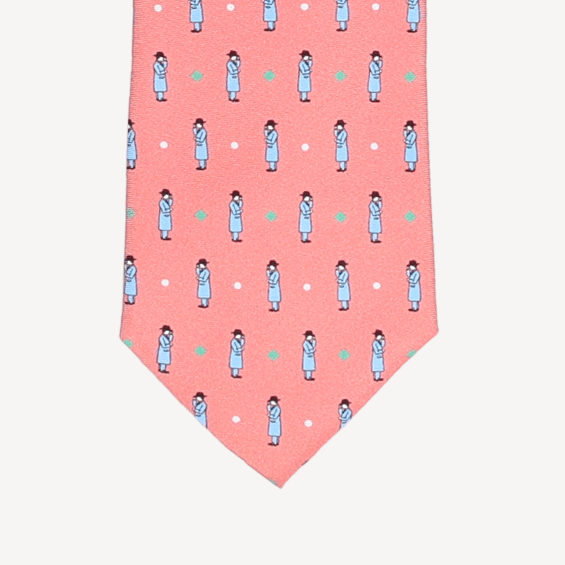 Silk Tie - Light Pink with Hat - Swaine Group Ltd