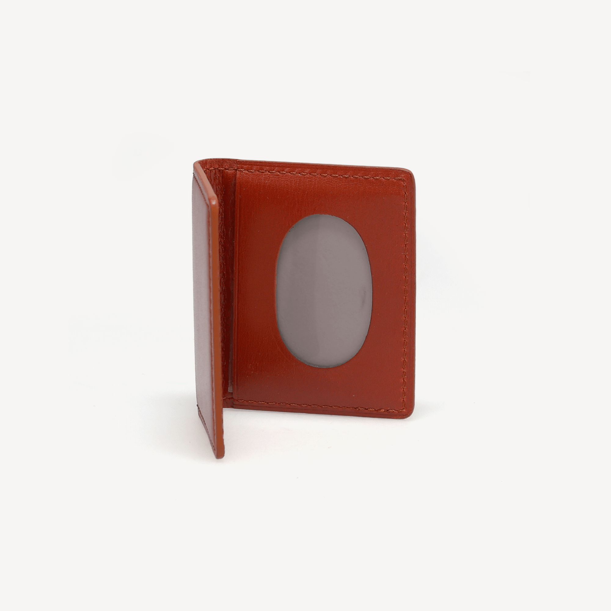 Calf Oval 2 Photo Frame - London Tan - Swaine Group Ltd
