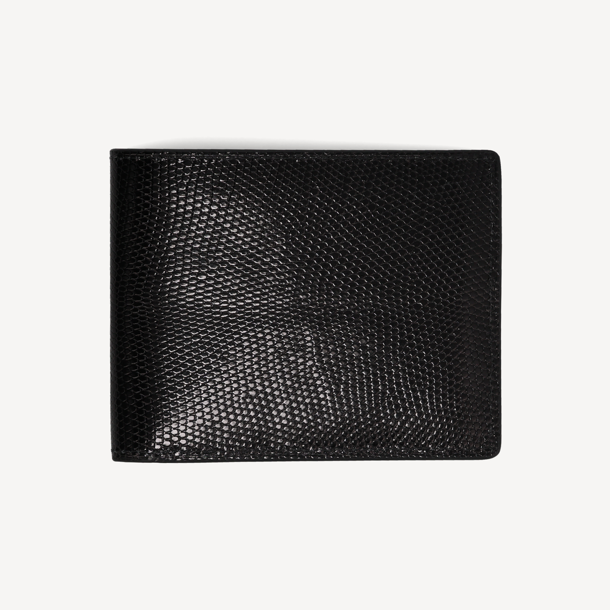 Lizard Billfold Wallet - Black