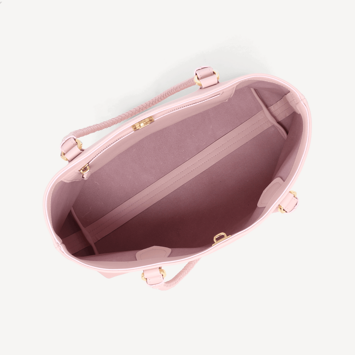 Malibu Handbag - Pink Calf (Polished Brass) - Swaine Group Ltd