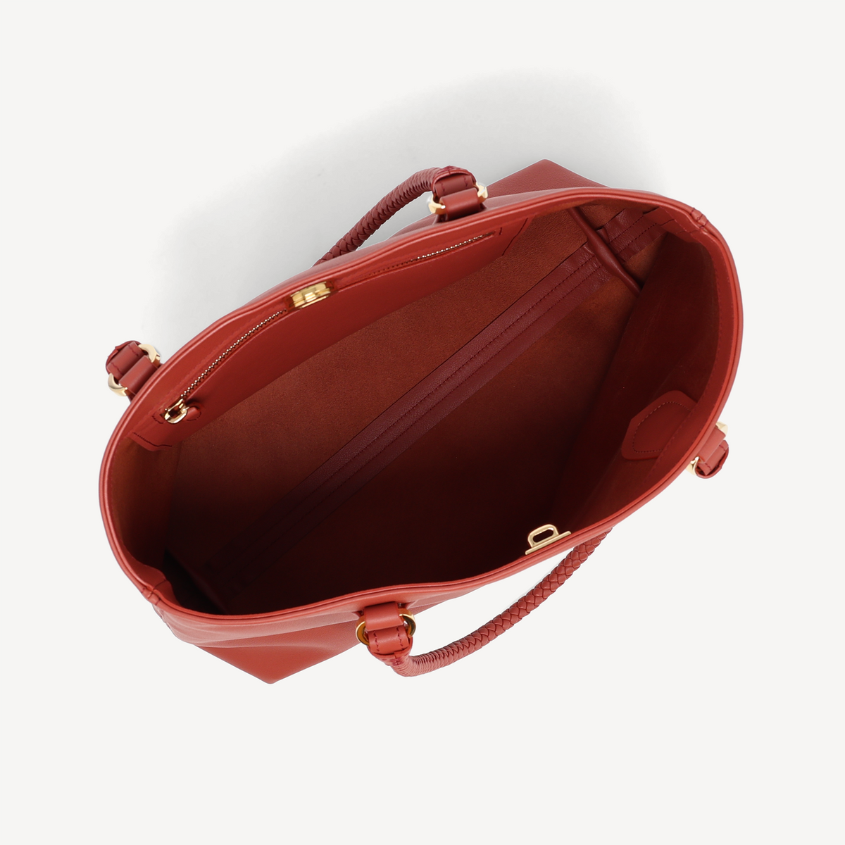 Malibu Handbag - Terracotta Calf (Polished Brass)