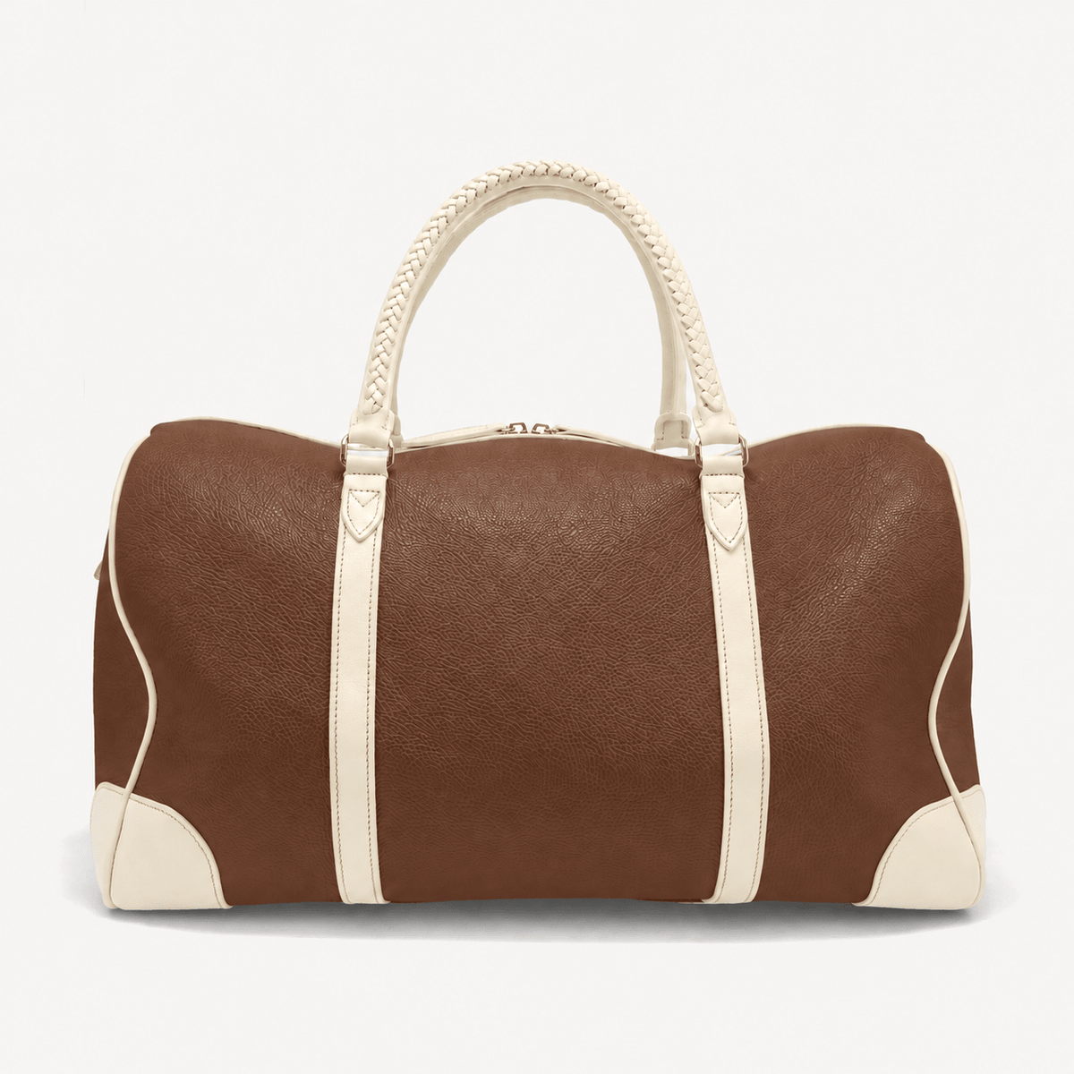 Poolside Duffle Bag - Cognac pebble and Ivory Calf (Polished Brass) (Copy) - Swaine Group Ltd