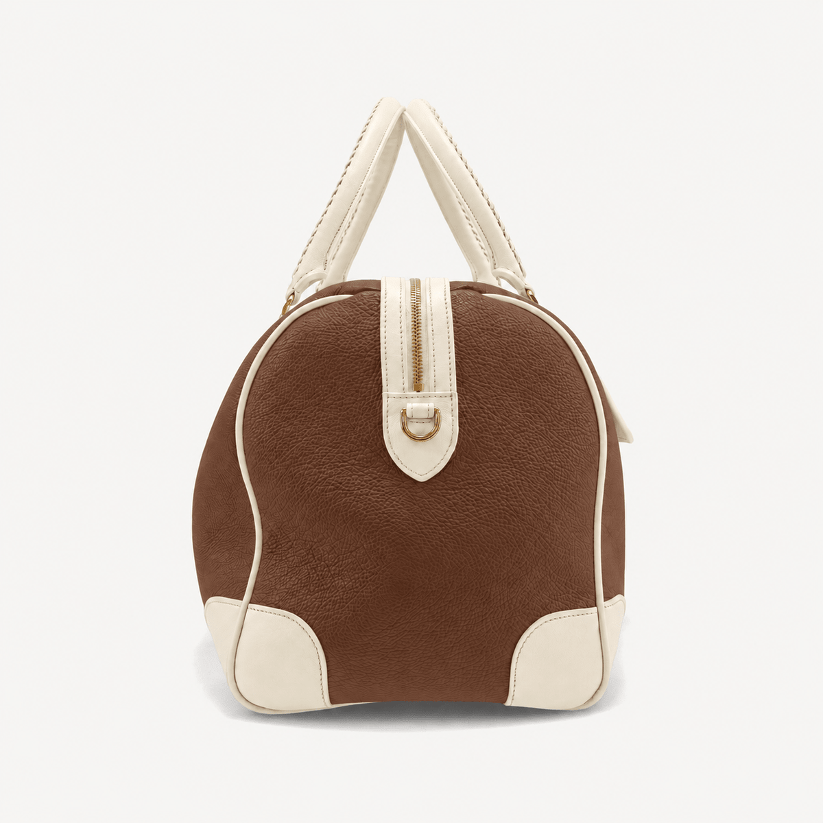 Poolside Duffle Bag - Cognac pebble and Ivory Calf (Polished Brass) (Copy) - Swaine Group Ltd