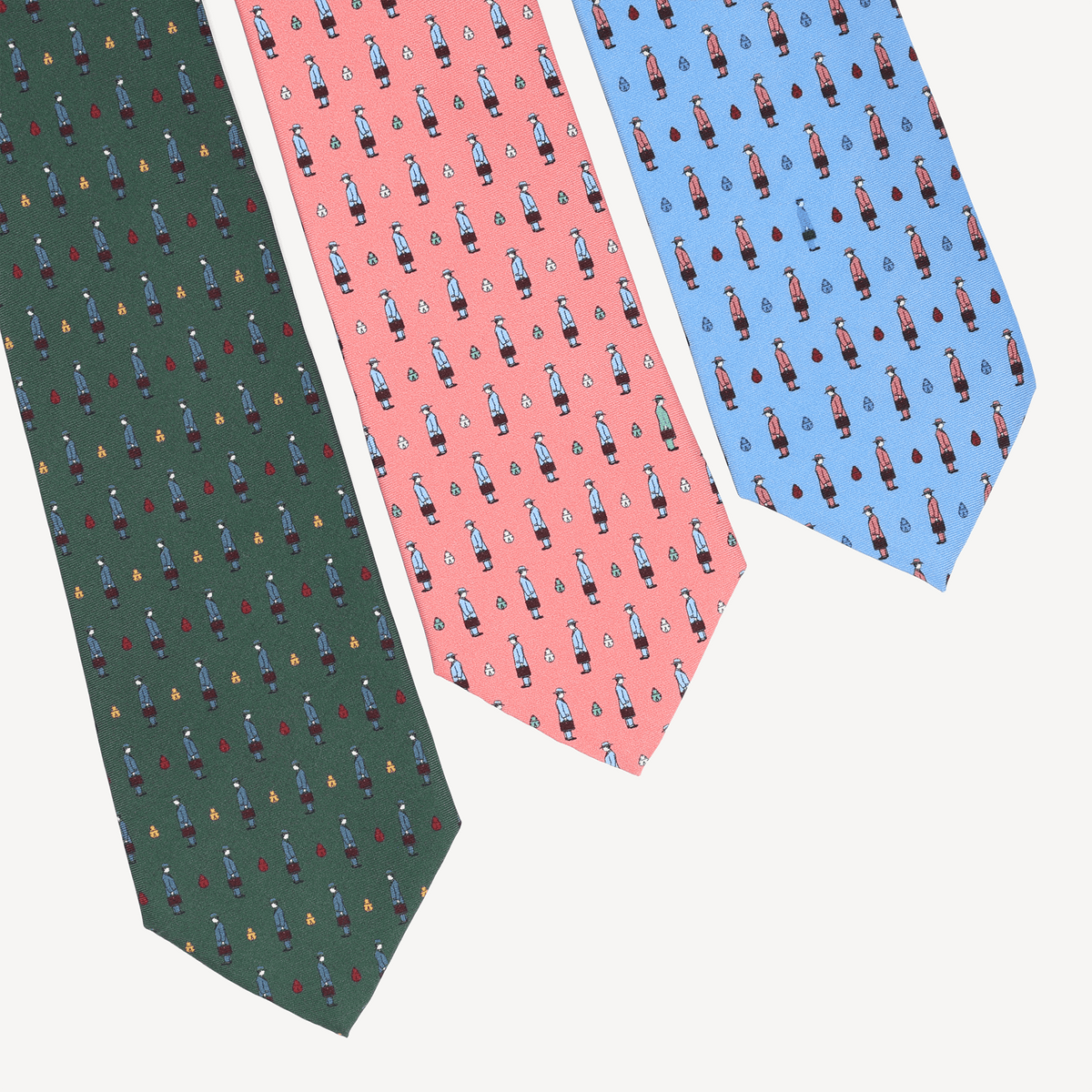 Silk Tie - Light Pink with Briefcase - Swaine Group Ltd