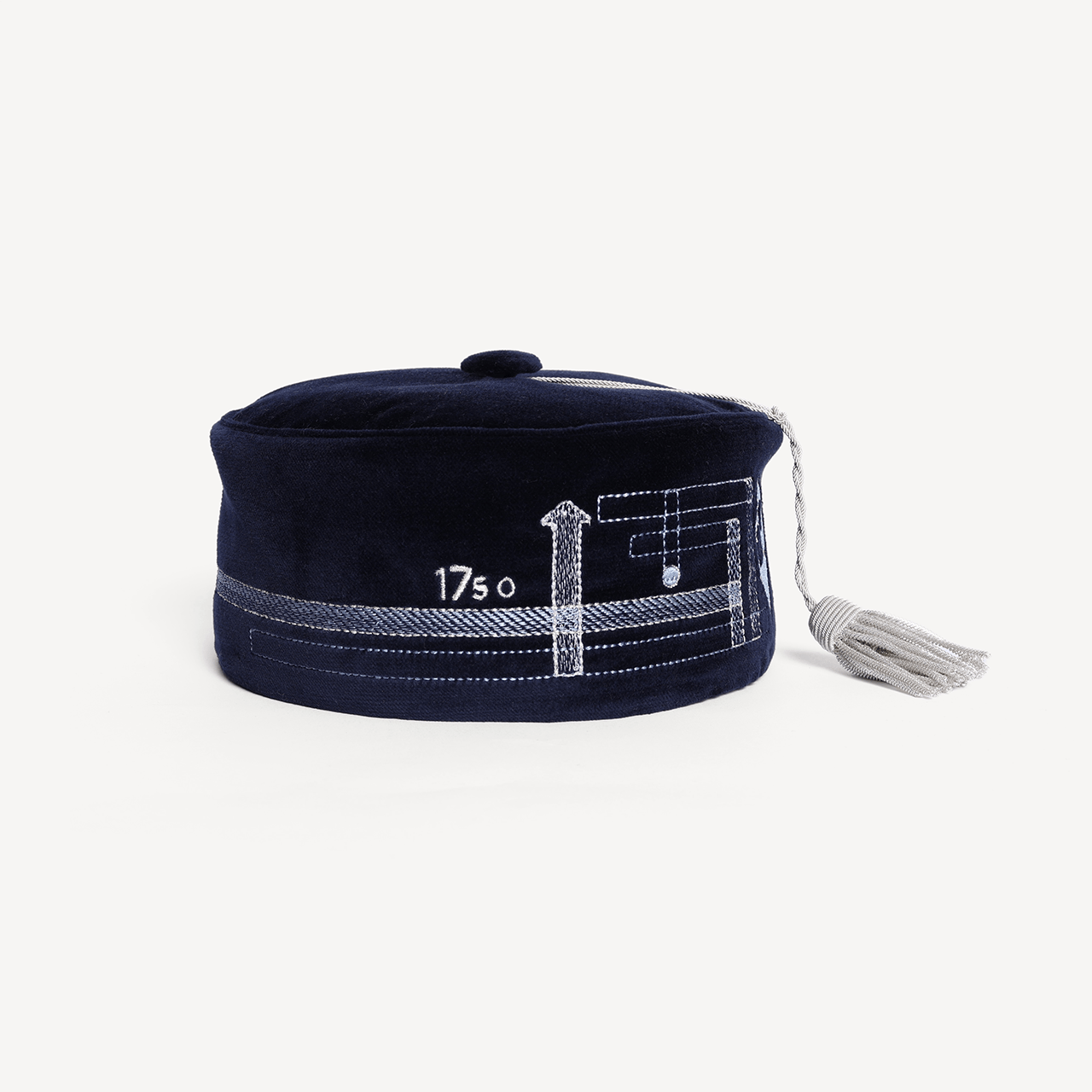 Horse Embroidered Smoking Hat - Navy - Swaine Group Ltd