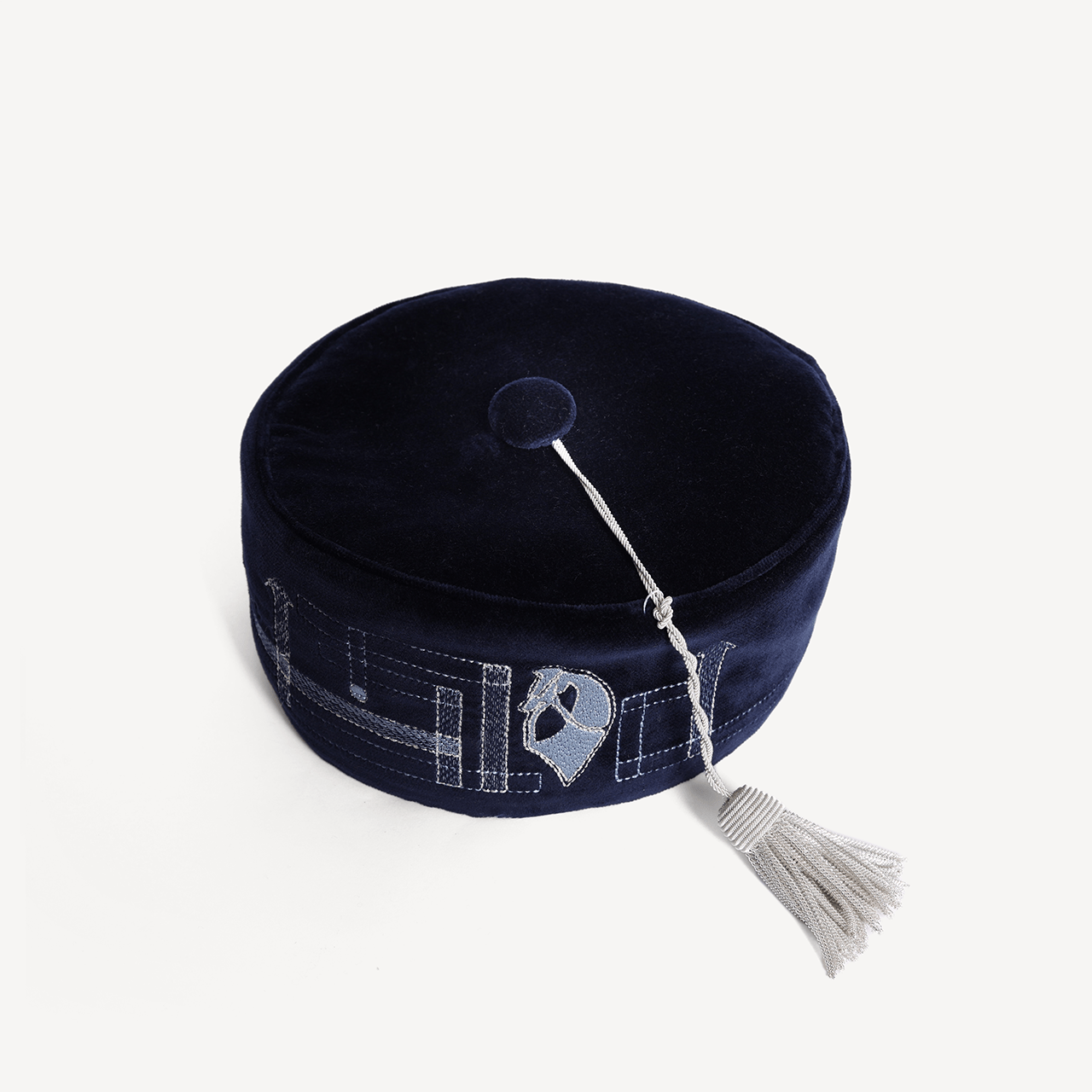 Horse Embroidered Smoking Hat - Navy - Swaine Group Ltd
