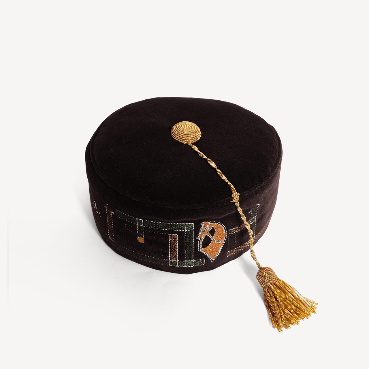 Horse Embroidered Smoking Hat - Brown - Swaine Group Ltd
