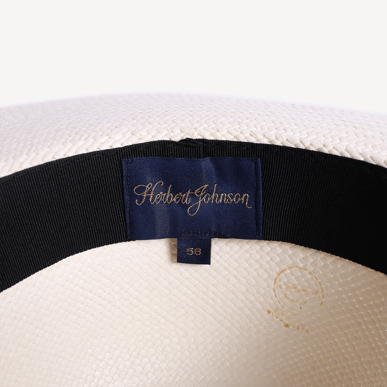 Panama Toquilla Straw - White with Navy Band - Swaine Group Ltd