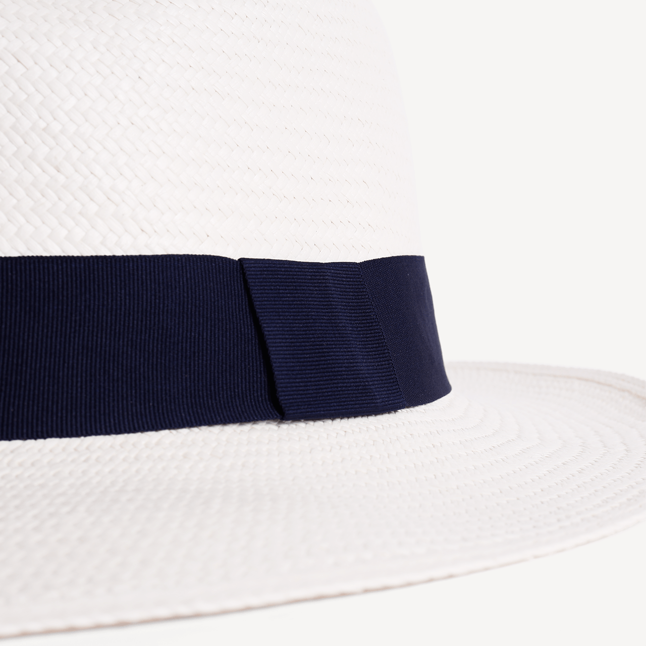 Panama Toquilla Straw - White with Navy Band - Swaine Group Ltd