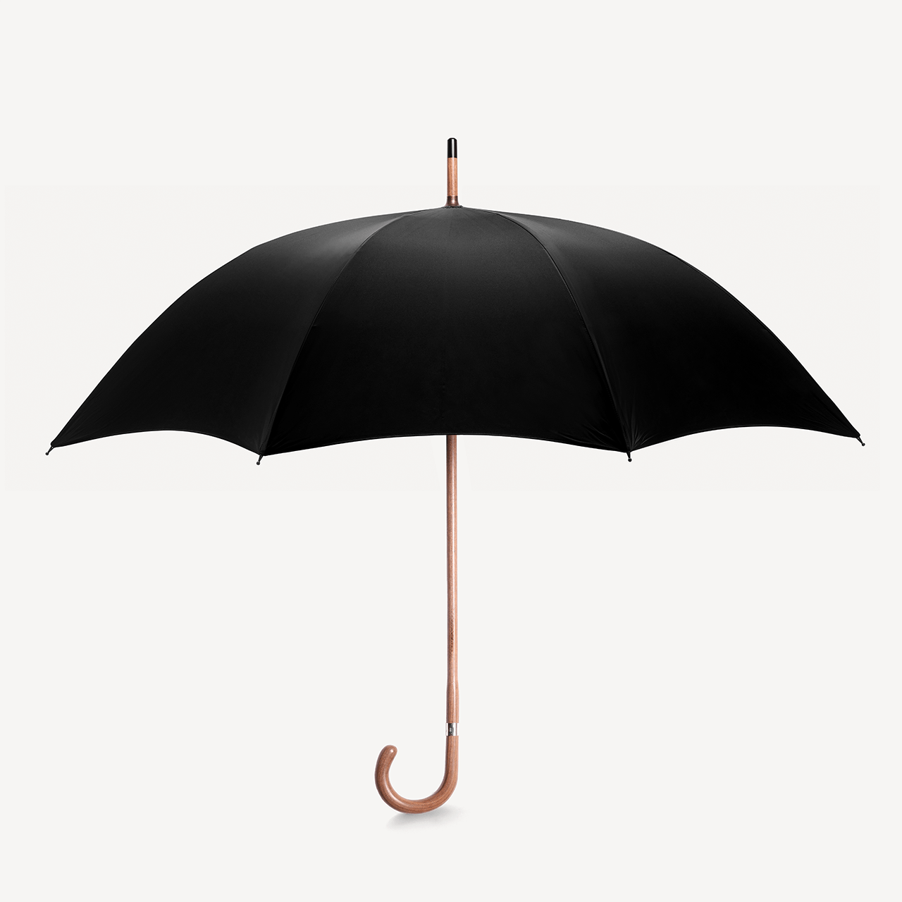 Walnut Wood Umbrella - Black - Swaine Group Ltd