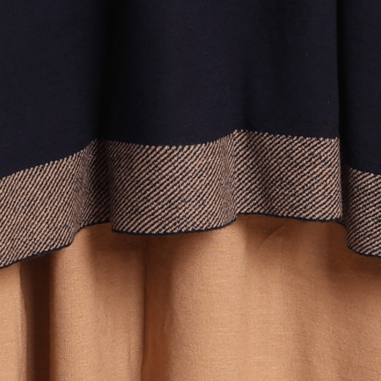 Beijing Two - Tone Stole Scarf - Navy and Beige - Swaine Group Ltd