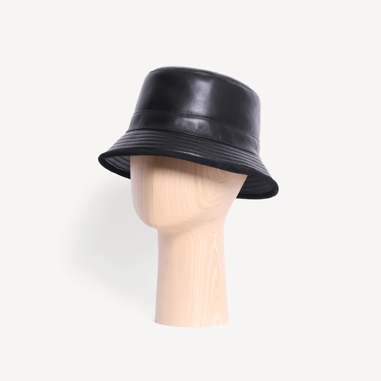 Bucket Hat - Black Leather - Swaine Group Ltd