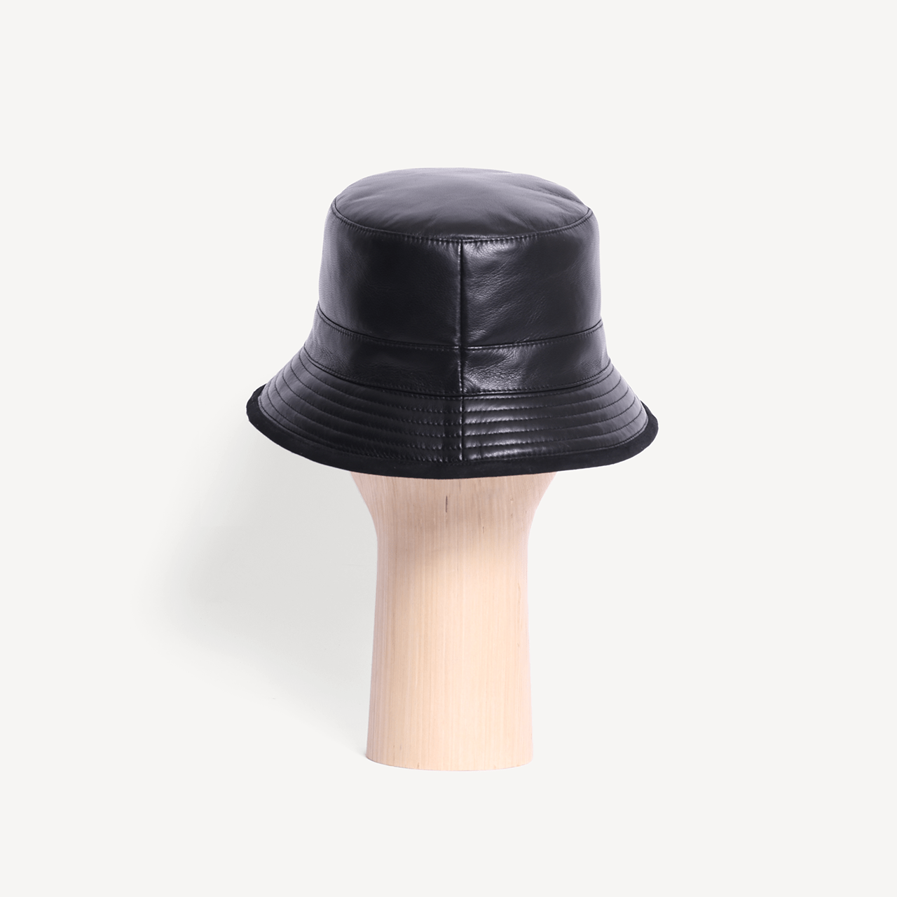 Bucket Hat - Black Leather - Swaine Group Ltd