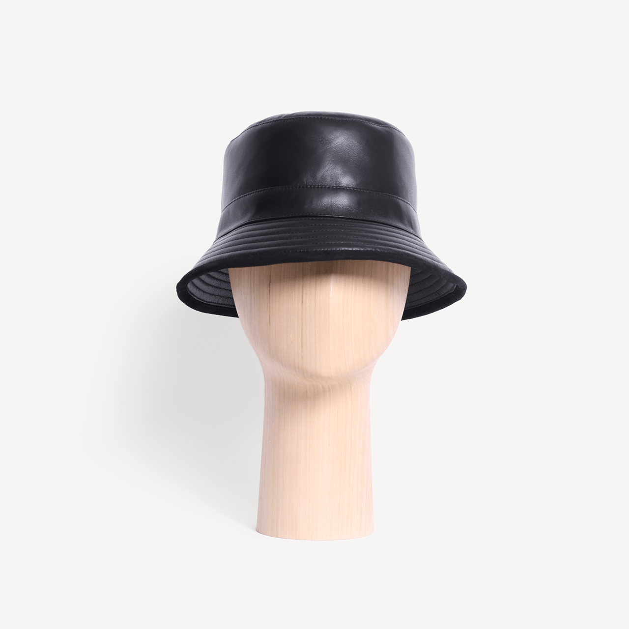 Bucket Hat - Black Leather - Swaine Group Ltd