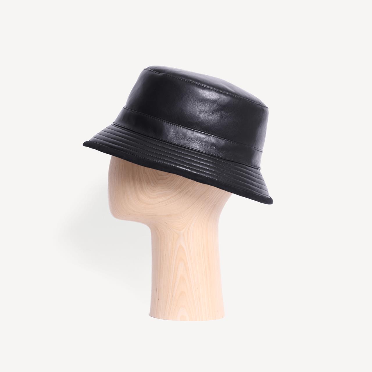 Bucket Hat - Black Leather - Swaine Group Ltd