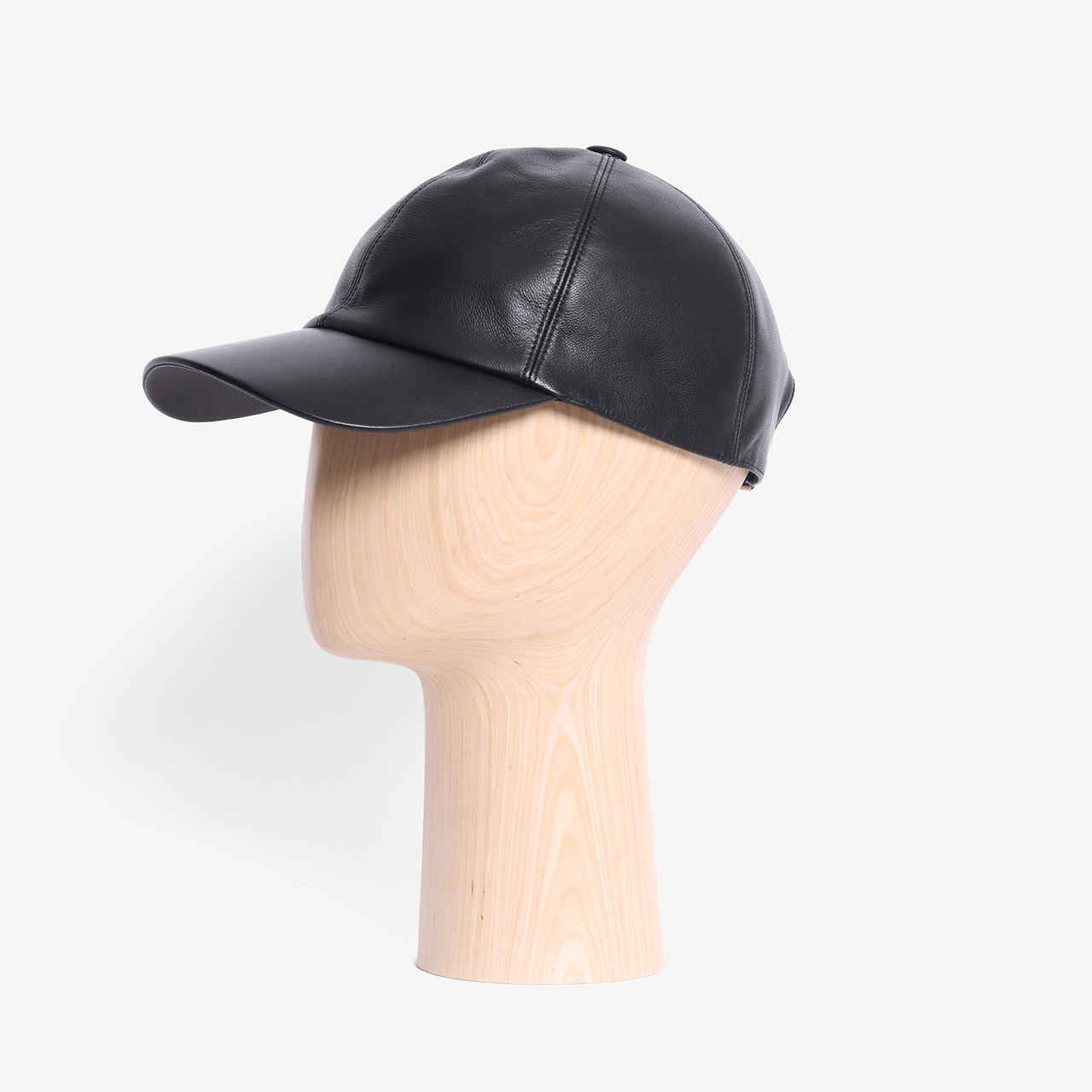 Baseball Cap - Black Leather - Swaine Group Ltd