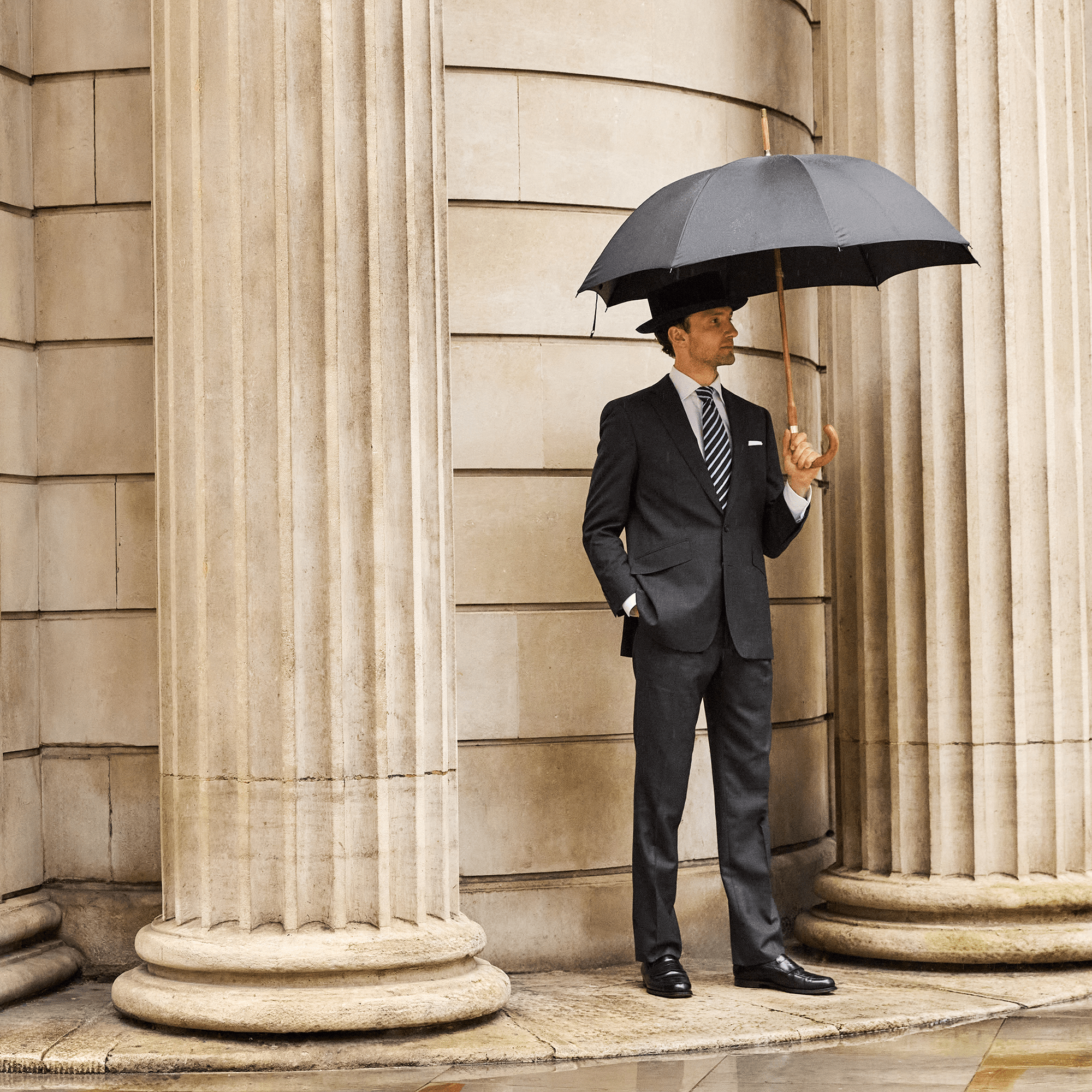 Men's Oak Umbrella - Jaguar Green - Swaine Group Ltd
