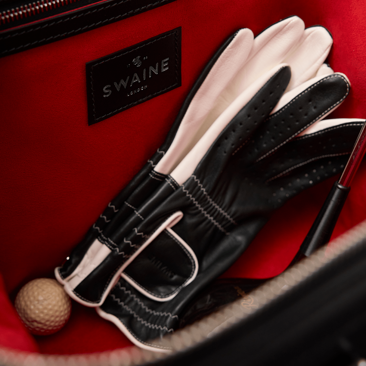 Women's Golf Gloves - Tobacco & White - Swaine Group Ltd