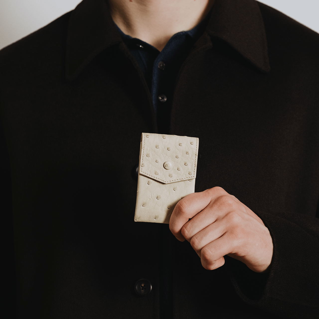 Ostrich Key Pouch - Mustard - Swaine Group Ltd