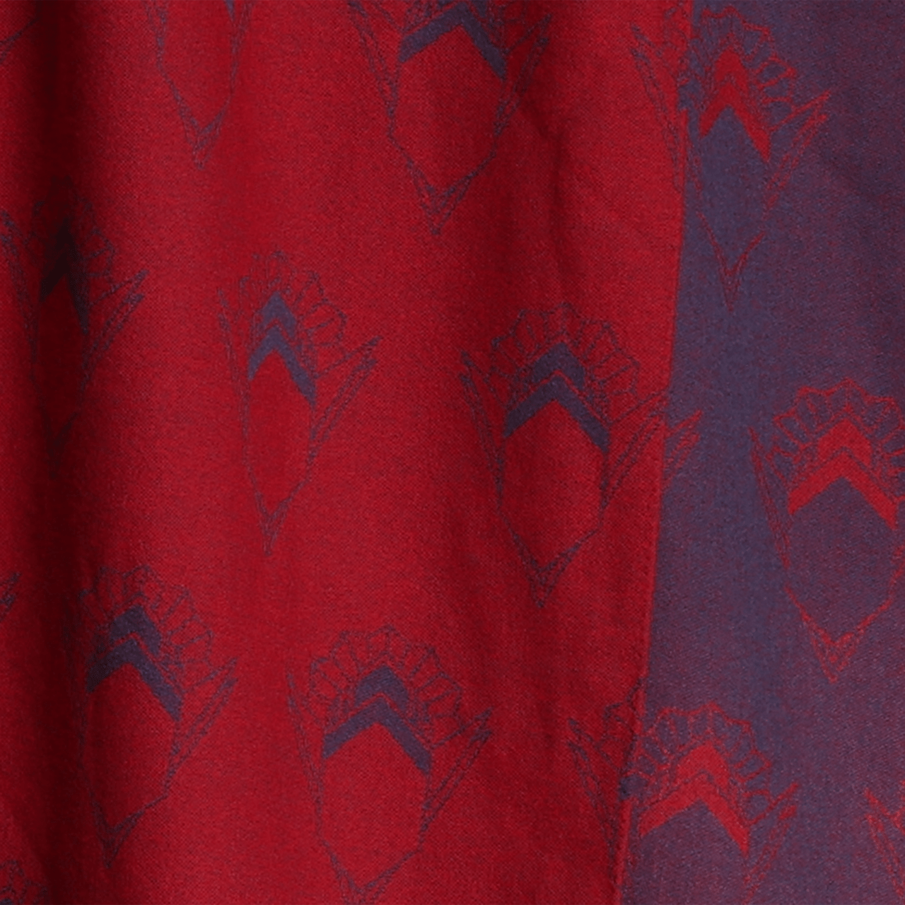Mayfair Jacquard Square Scarf - Red and Navy - Swaine Group Ltd