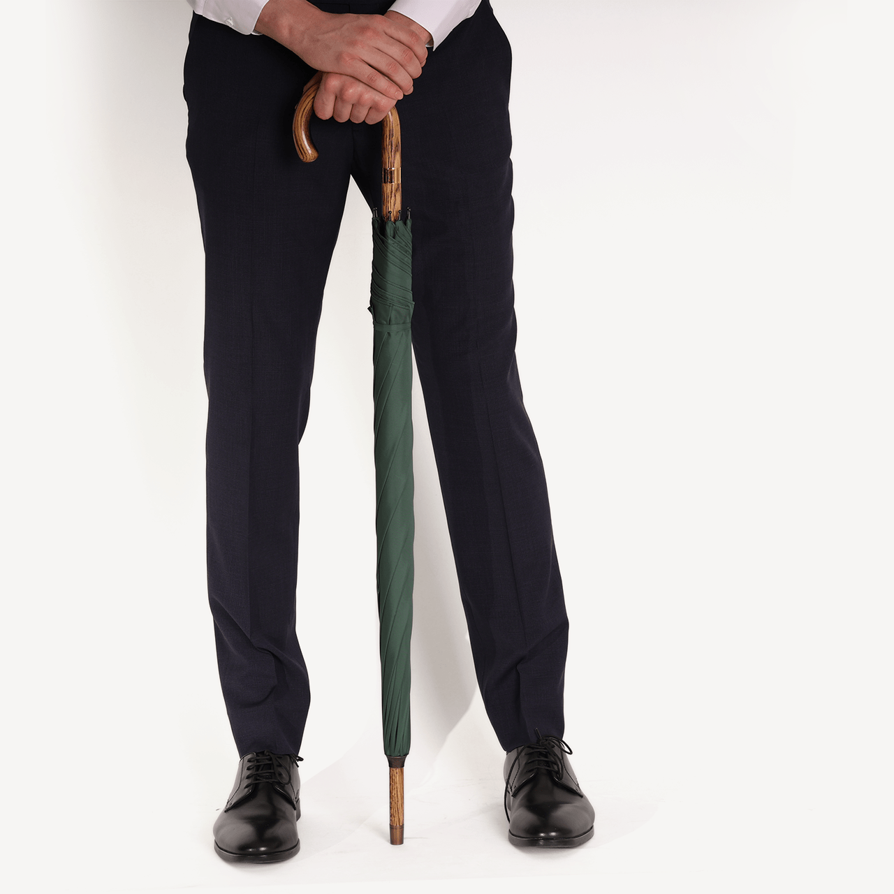 Hickory Umbrella for Men - Jaguar Green - Swaine