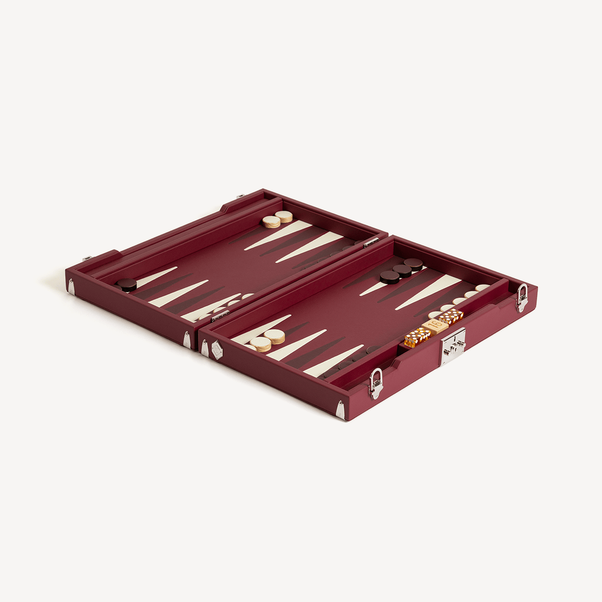 バックギャモン by HACKETT LONDON ＊革張り バックギャモン - ボルドー