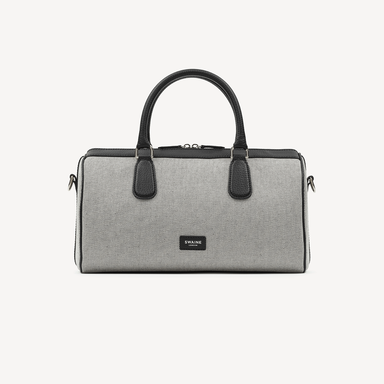Bolster Bag - Black Pebble & Black Canvas - Swaine